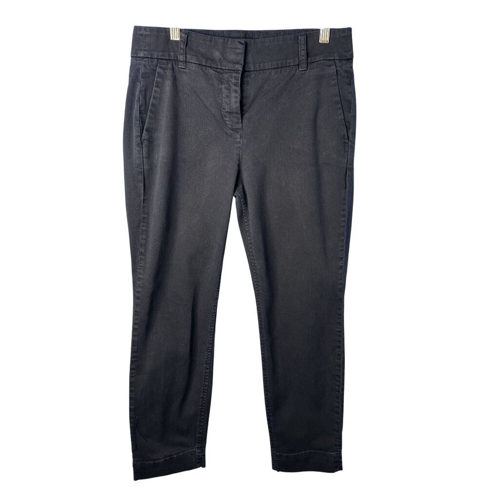 J.Crew Slim Fit Chino Pants Womens 6 Navy BLUE Ankle Length casual careerwear